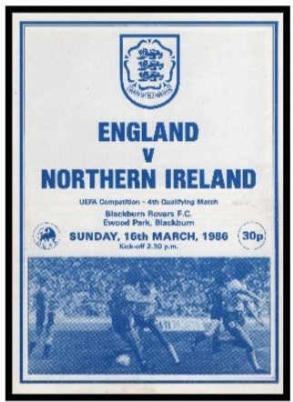 Programa del partido Inglaterra vs Irlanda del Norte