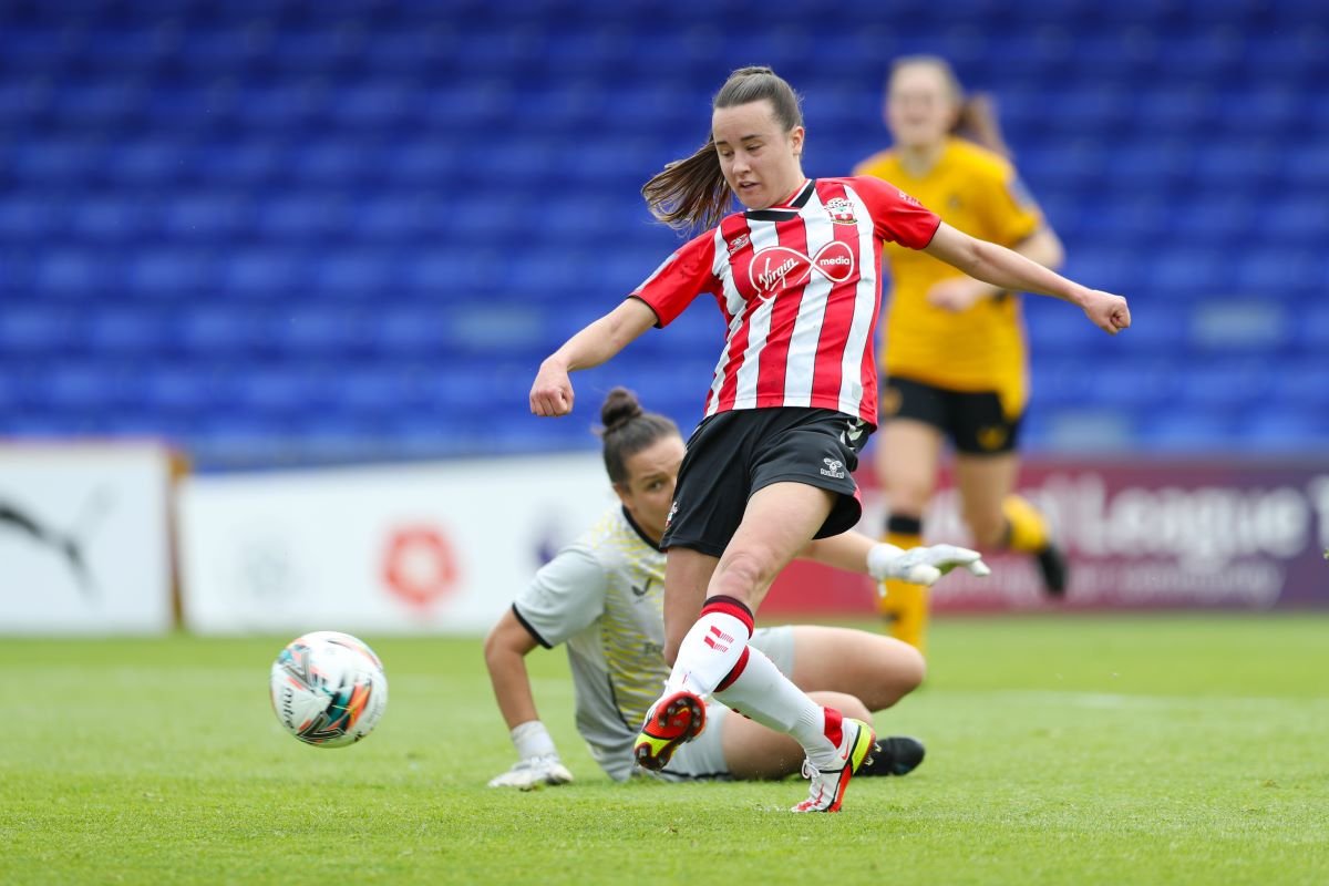 Lucia Kendall gave Southampton the lead against Wolves in the FAWNL PlayOff