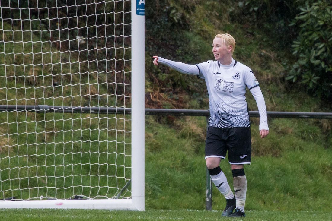 Swansea City's goalscorer Stacey John-Davis