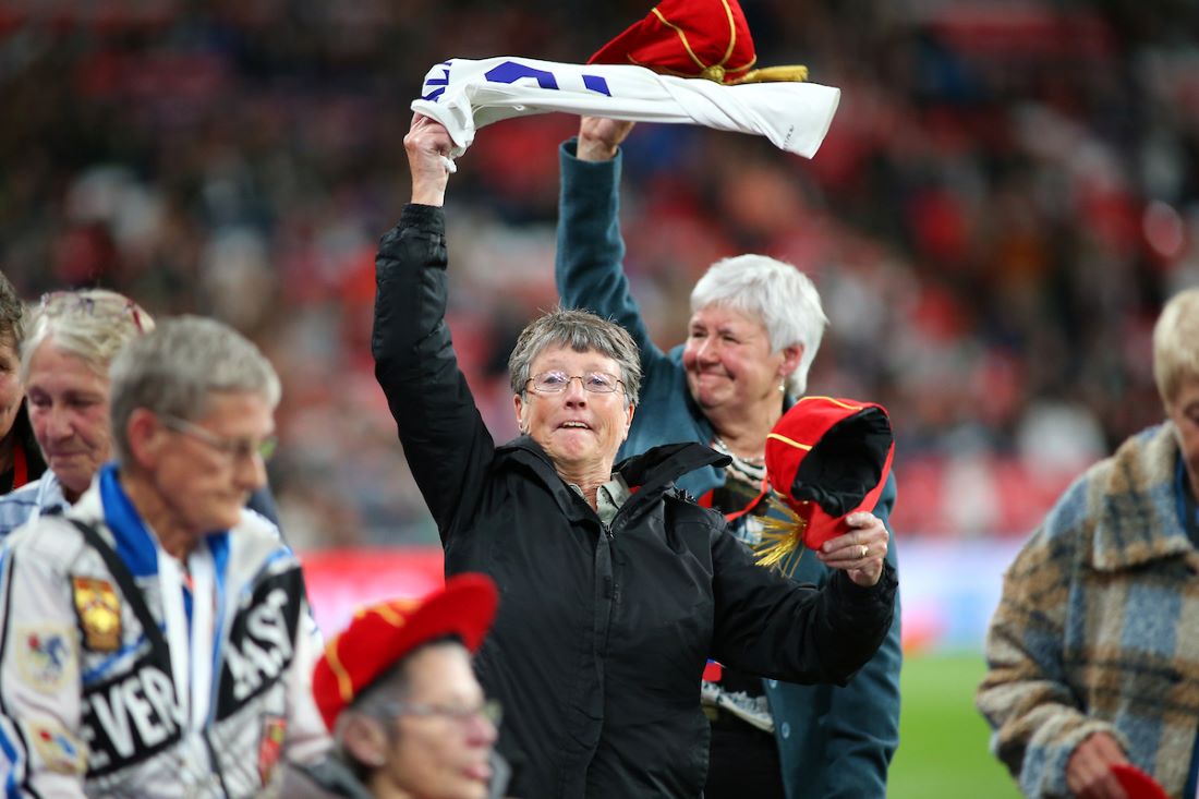 Members of 1972 first England Women's squad