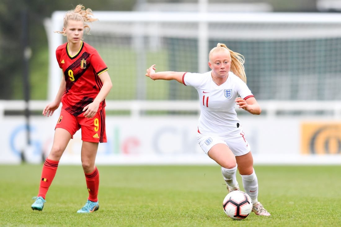 Freya Gregory scored twice for England U-23s