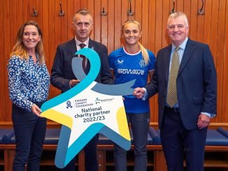 Rangers Women’s Team midfielder Sam Kerr helped the Rangers Charity Foundation announce Bowel Cancer UK as the Foundation’s new National Charity Partner