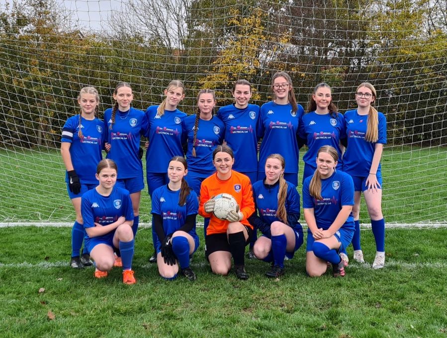 Frinton and Walton Youth FC girls U-16 Girls are the latest recipients of the Team Sport award