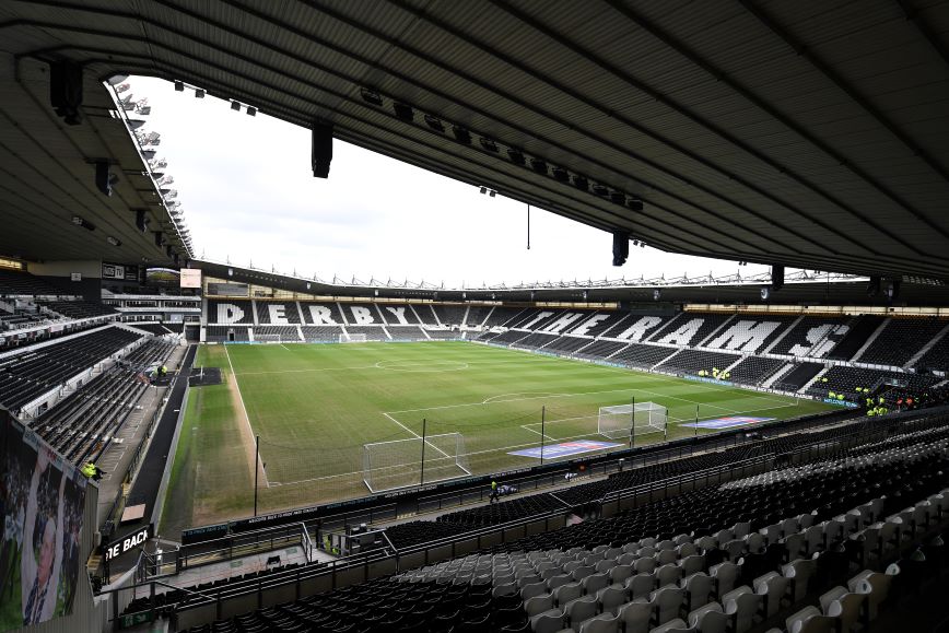 view of the Pride Park Stadium,