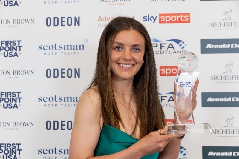 Celtic defender Caitlin Hayes was announced as PFA Scotland Women’s Player of the Year