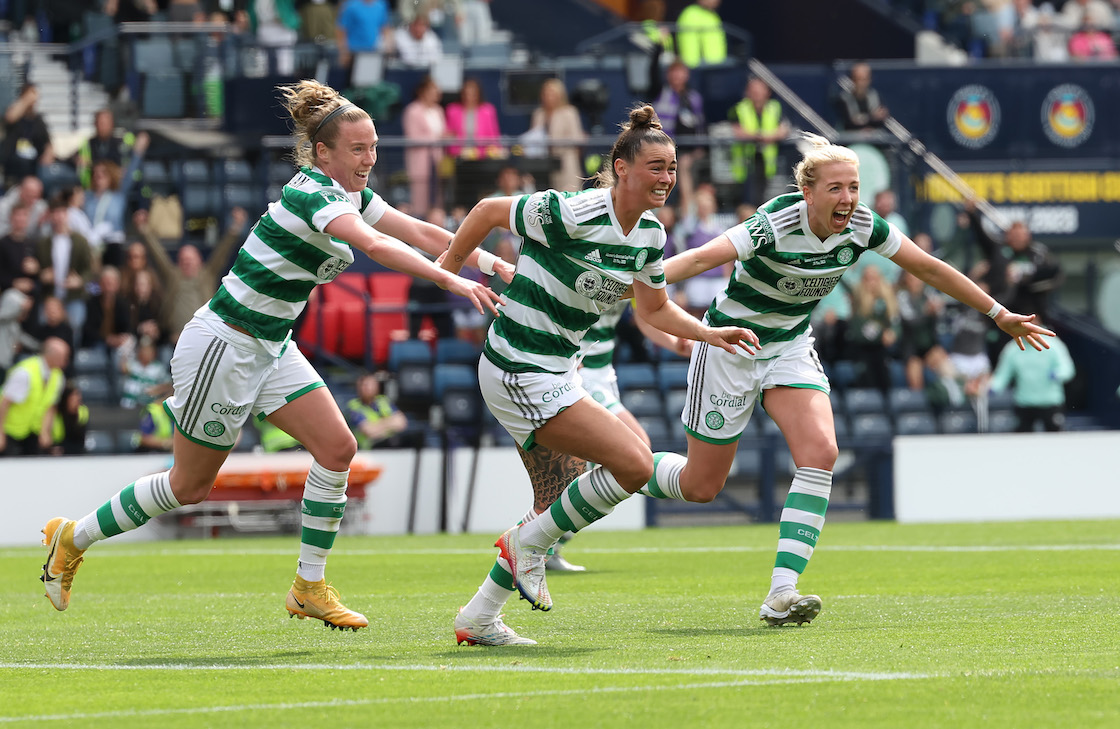 REACCIÓN POSTERIOR AL PARTIDO: Fran Alonso dice: "Ese es el final perfecto que se merecían las chicas", cuando el Celtic se hace con la Copa de Escocia en Hampden Park