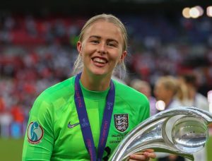 Chelsea's new signing, Hannah Hampton. England Euro 2025 final odds