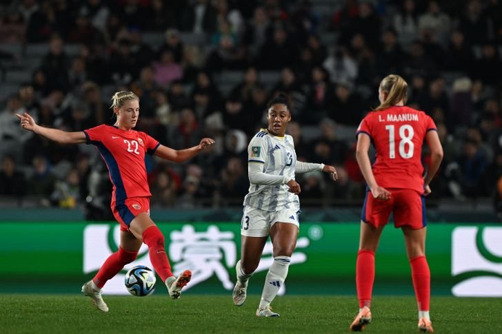 2023 Women's World Cup Group A football match between Norway and the Philippines 