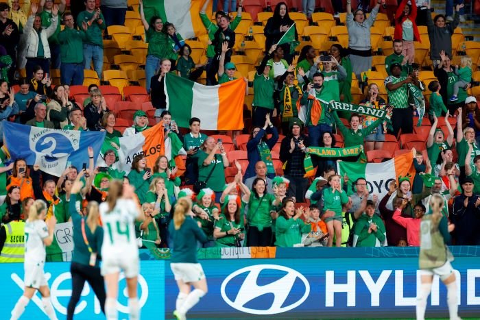 Fans of Ireland applaud their team after the FIFA Womens World Cup 2023