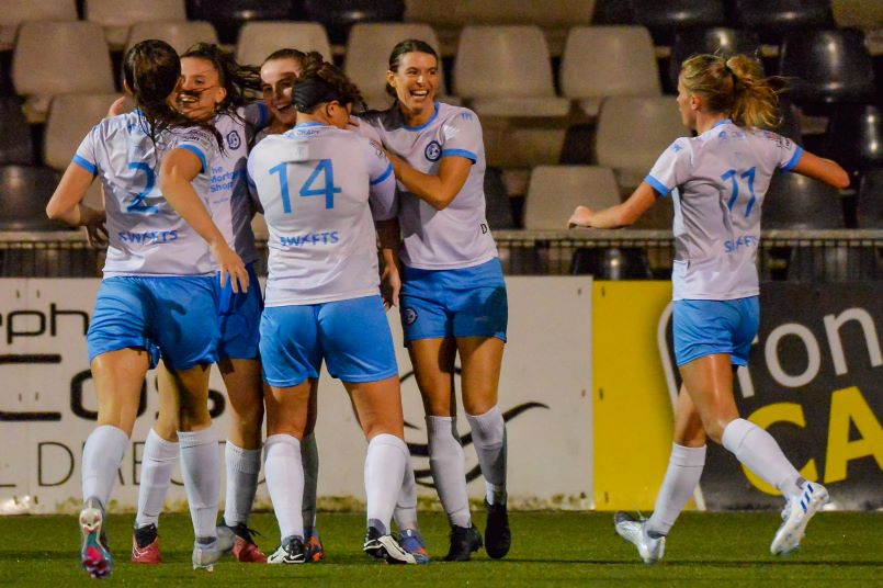 Crusaders Strikers 0-2 Sion Swifts Q/F Electric Ireland NI Challenge Cup.