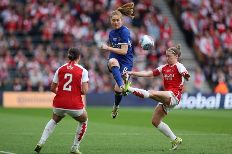 English Women's League Cup final football match between Arsenal and Chelsea at Molineux 