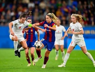 UEFA Women's Champions League quarter-final, second leg football match between FC Barcelona and SK Brann Kvinner at the Johan Cruyff stadium