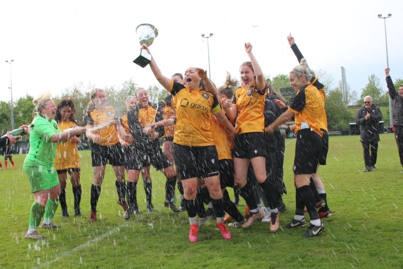Real Bedford lift the Eastern League Premier Division trophy