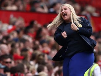 Barclays Women's Super League match between Manchester United and Chelsea at Old Trafford in Manchester, north west England, on May 18, 2024.