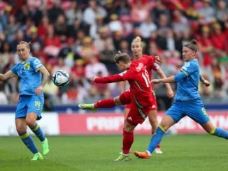 UEFA Women's Euro 2025 League B Group 4 qualifying match between Wales and Ukraine at Parc Y Scarlets stadium in Llanelli, Wales, on May 31, 2024.