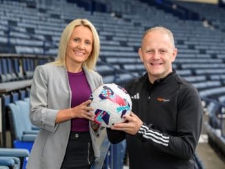 Fiona McIntyre (SWPL Managing Director) and Jed McCabe (Head of Sales for Scotland & NI),