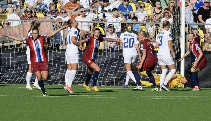 UEFA Women's Euro 2025 League A Group 1 qualifying football match between Finland and Norway in Turku, Finland, on July 12, 2024