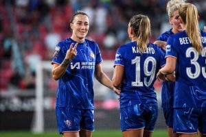 Lucy Bronze Chelsea vs Barcelona combined XI