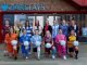 Heather Walker, Barclays Managing Director Global Colleague Services and Site Leadership, and SWF CEO Aileen Campbell with players from every team in the Barclays Scottish Women’s Championship and League One.