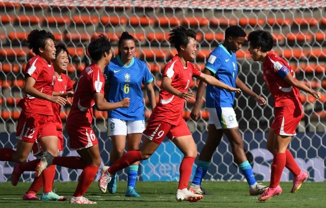 2024 FIFA U-20 Women's World Cup quarterfinal match between Brazil and North Korea at the Atanasio Girardot stadium in Medellin, Colombia, on September 15, 2024.