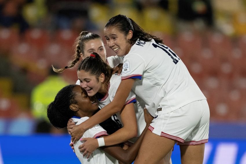 2024 FIFA U-20 Women's World Cup round of 16 match between Mexico and USA at El Campin stadium in Bogota on September 11, 2024.