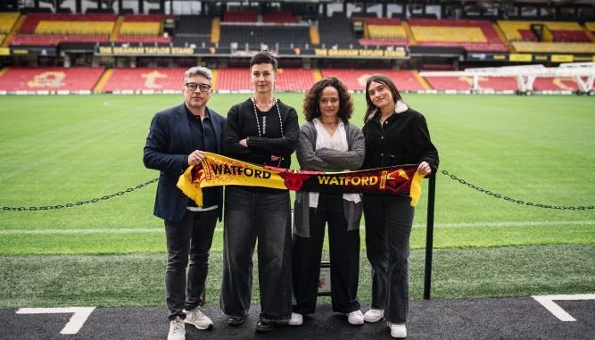 Sound of Gol Foundation launch new partnership with Watford FC Women at Vicarage Road.