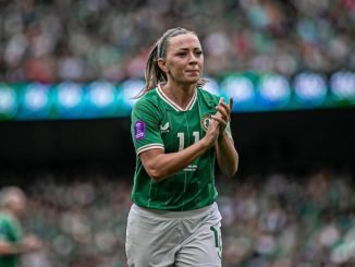 Republic of Ireland's two-goal Katie McCabe.