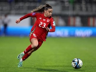 Wales' Ffion Morgan got a late goal back in Slovakia