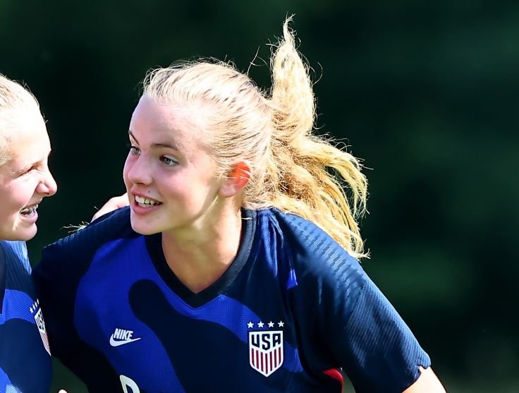 Ainsley McCarron scored for the USA in their FIFA WU17 World Cup third place match