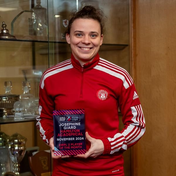 Hamilton ACADEMICAL'S Josephine Giard, SWPL2 POTM Nov 24