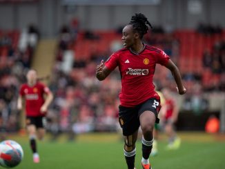 Melvine Malard gave Manchester United a half-time lead