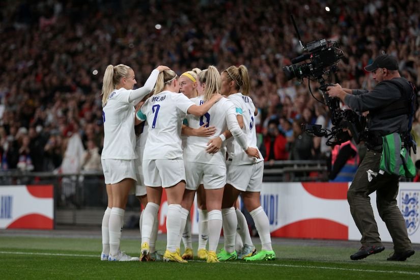 England women at Wembley Stadium