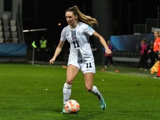 Slovenia's two-goal Lara Prasnikar