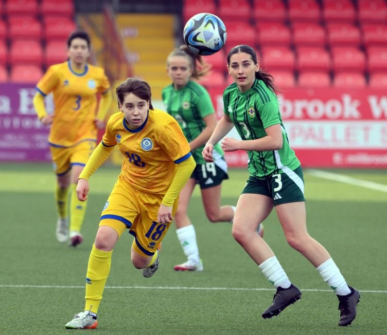 Northern Ireland v Kazakhstan, UEFA WU17 Euro 2nd Qualifying Round.