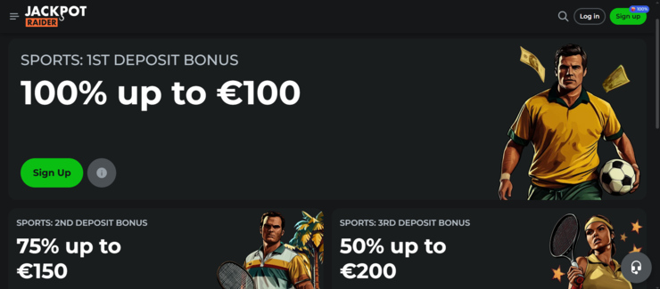 a screenshot of jackpot raider UK betting sites bonus