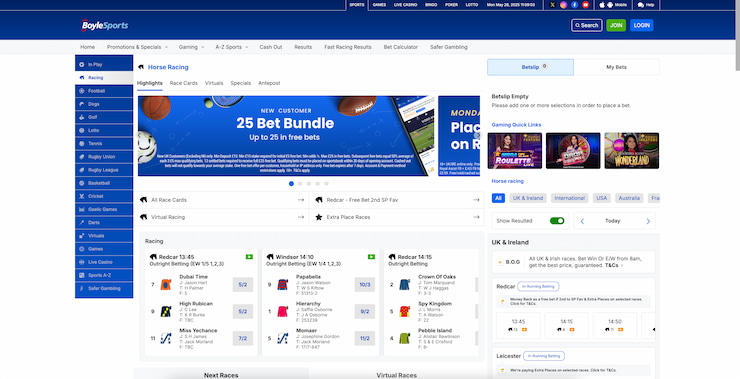 BoyleSports is known as one of the best online bookmakers for UK bettors
