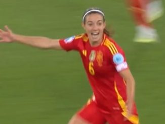 Aitana Bonmati scored past Ann-Katrin Berger to send Spain through to the Euro 2025 final