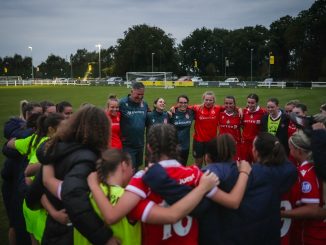 Jenny Sugarman and the Wrexham squad