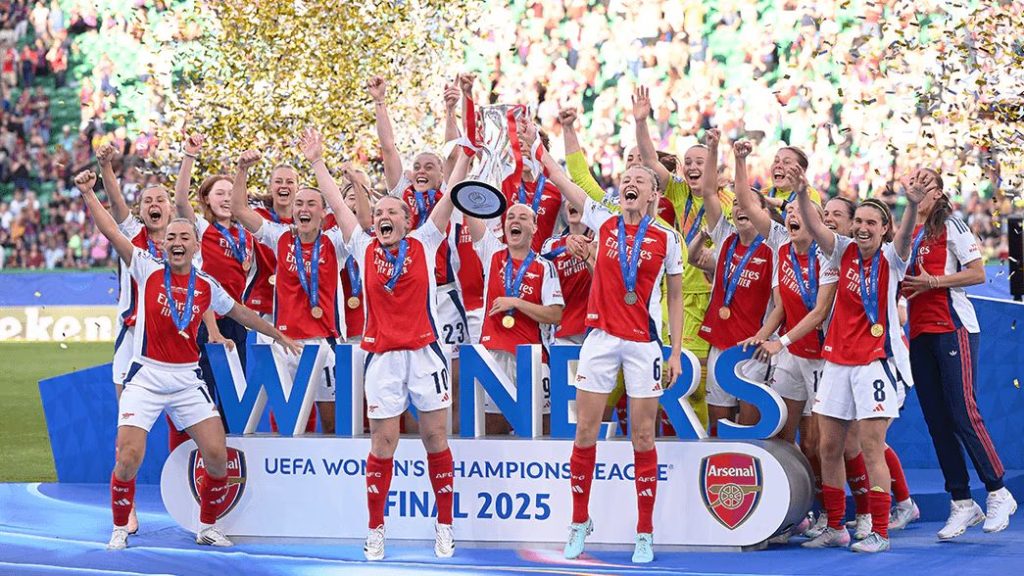 Arsenal win the UEFA Women's Champions League