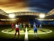 Female footballers facing off on pitch with modern stadium backdrop, representing WSL expansion and promotion competition.