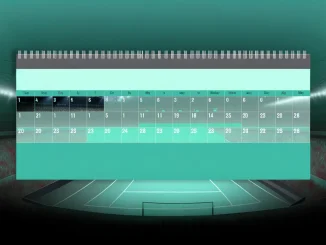 Calendar with scattered dates and visible gaps representing fixture disruption in women's soccer schedule