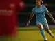 Beth Mead in Manchester City kit representing her transfer from Arsenal to Manchester City in the WSL