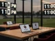 Modern football club office during WSL transfer deadline day with countdown clocks and professional atmosphere