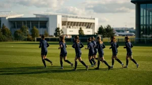 England Under-20 women’s football team training amid uncertainty over the World Cup