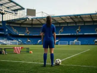 Young women’s football midfielder training in blue after a successful loan spell