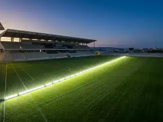 Empty football stadium symbolising Australian women's players moving into England's WSL